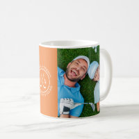 Golf Orange Personalisiert Monogram Multi-Foto