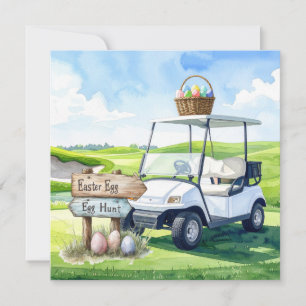Golf-Osterferien auf dem Golfplatz Feiertagskarte