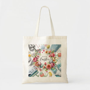 Golf Ostern mit Golf Equipment mit Blume Tragetasche