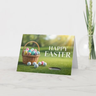 Golf Ostern Thema für Golfer mit Golfball Holi Feiertagskarte