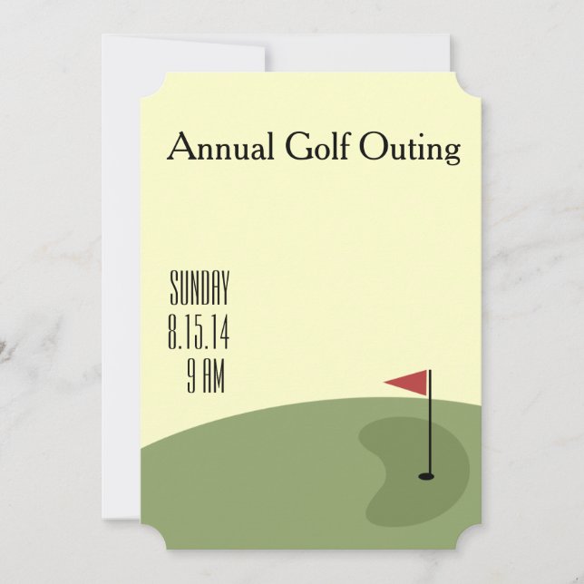 Golf Outing - auf dem Grün Einladung (Vorderseite)