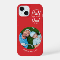 Golf papa moderne typographie rouge cadeau photo