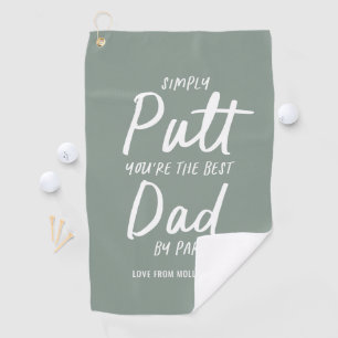 Golf Papa Moderne Weise Grünen Typografie lustige  Golfhandtuch