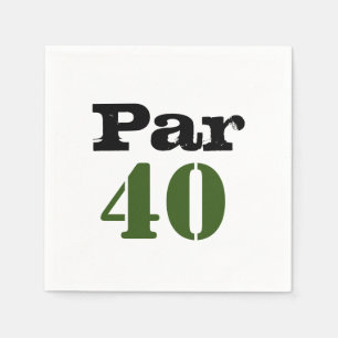 Golf par 40 Geburtstagsgolfer mit Nummer Serviette
