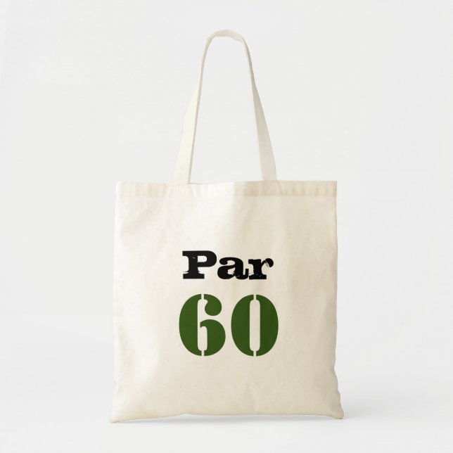 Golf Par 60. Geburtstag mit Anzahl Tragetasche (Vorne)