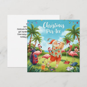 Golf Par Abschlagsparty Weihnachtsmann Weihnachten Save The Date