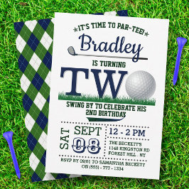 Golf PAR-T-SHIRT 2. Geburtstag Einladung