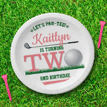 Golf PAR-T-SHIRT 2. Geburtstag Pappteller<br><div class="desc">Feiern Sie stilvoll mit diesen trendigen Tellern aus dem 2. Das Design ist leicht mit Ihrer eigenen Formulierung zu personalisieren und Ihre Familie und Freunde werden begeistert sein,  wenn sie diese fabelhaften Party-Teller sehen.</div>