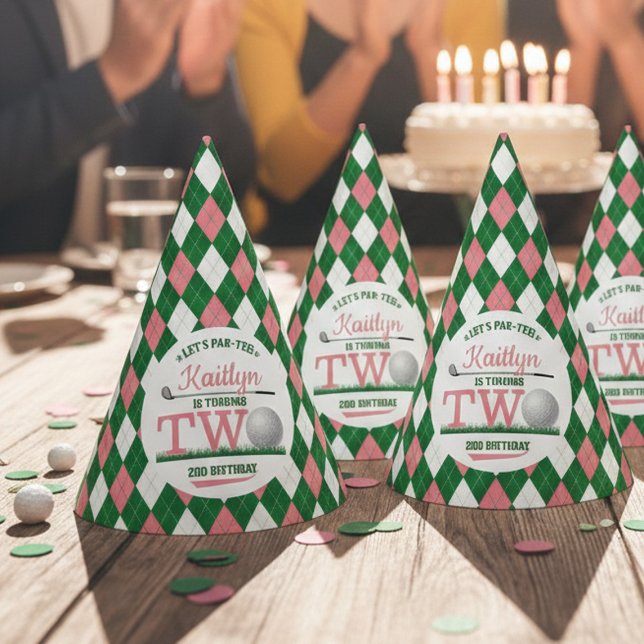 Golf PAR-T-SHIRT 2. Geburtstag Partyhütchen (Von Creator hochgeladen)