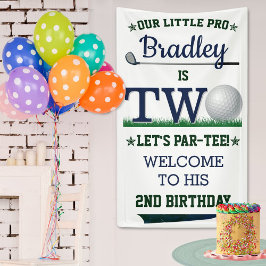 Golf PAR-T-SHIRT 2. Geburtstag Willkommen Banner