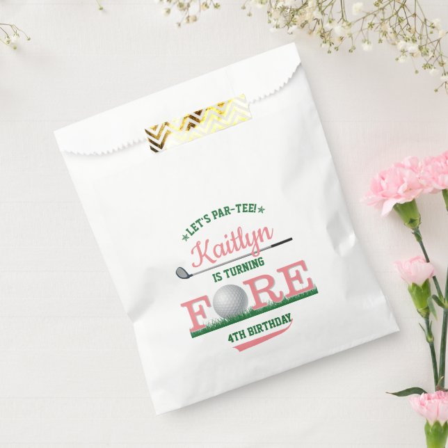 Golf PAR-T-SHIRT 4. Geburtstag Geschenktütchen (Versiegelt)