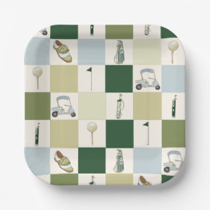 Golf Par T-Shirt Pappteller