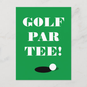 Golf Par T-Shirt Postkarte Vorlage für Club-Party