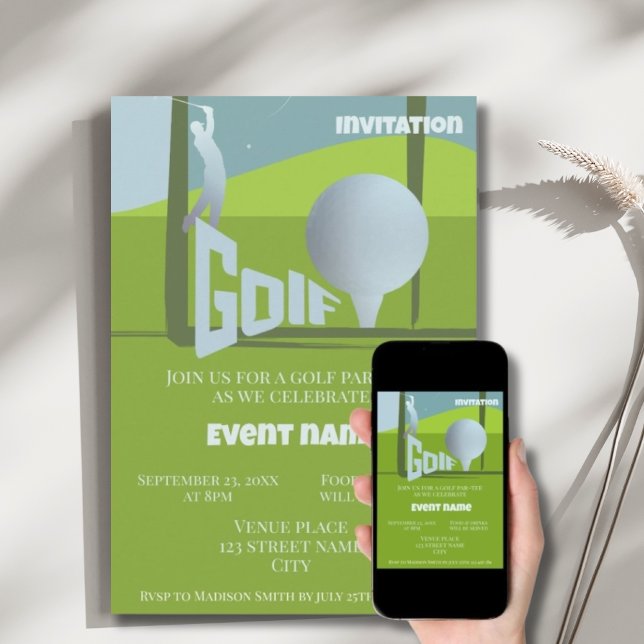 Golf par tee golf Invitation (Créateur téléchargé)