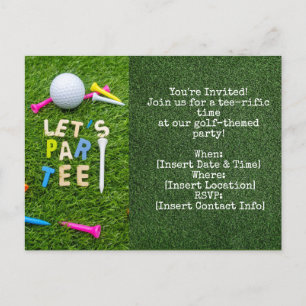 Golf Par Tee Party Einladung mit Golfball