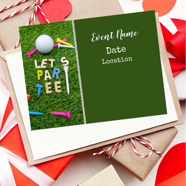 Golf Par Tee Party Einladung mit Golfball (Von Creator hochgeladen)