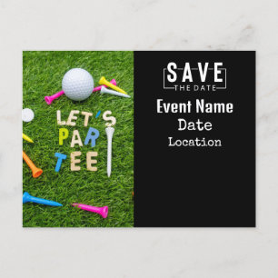 Golf Par-Tee-Party-Einladung mit Golfball Einladungspostkarte