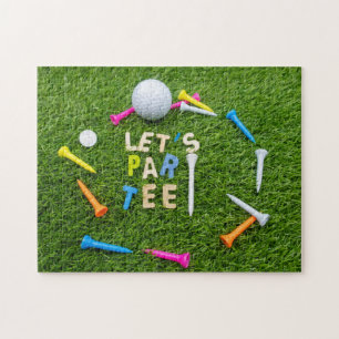 Golf Par Tee Party mit Golfball bunten T-Shirts