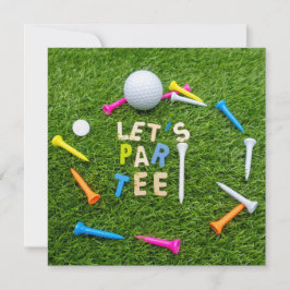 Golf Par Tee Party mit golfbunten T-Shirts