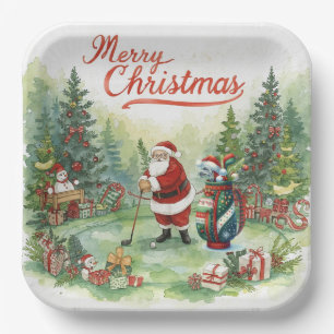 Golf Par tee Party Weihnachten Weihnachten lustig Pappteller