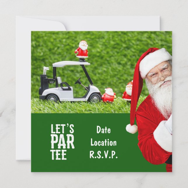 Golf Par Tee Party Weihnachtsfeier (Vorderseite)