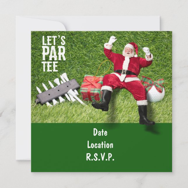 Golf Par Tee Party Weihnachtsfeier (Vorderseite)