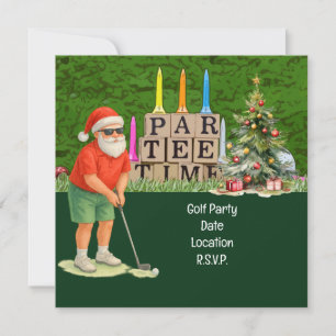 Golf Par-Tee-Party Weihnachtsmann Weihnachten Par- Save The Date