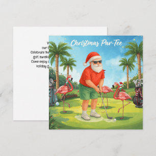 Golf Par-Tee-Party Weihnachtsmann Weihnachtsflamin Save The Date