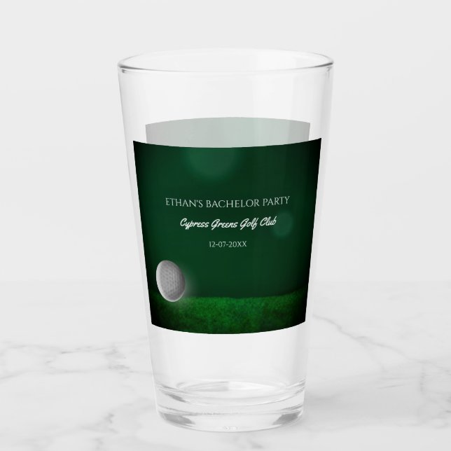 Golf Party Bachelor Party Golfers Golfplatz Golfpl Glas (Vorderseite)