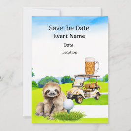 Golf Party Geburtstag Save the Date für Golfer Einladung