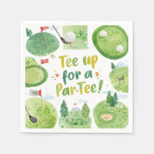 Golf Party lustiges Sprichwort Serviette