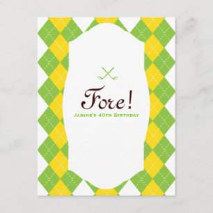 Golf Party Raute Preppy Einladung