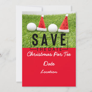 Golf Party Save the Date zu Weihnachten Einladung