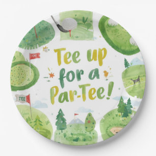 Golf Party Sprichwort Abschlag für Par Tee Pappteller