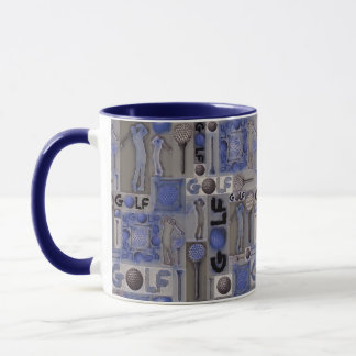 Golf Patchwork Tasse in Blue