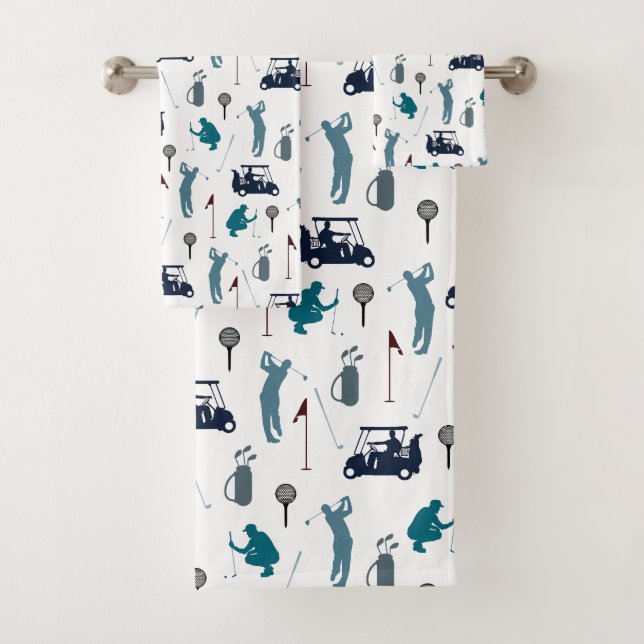 Golf Pattern Badhandtuch Set (Insitu)