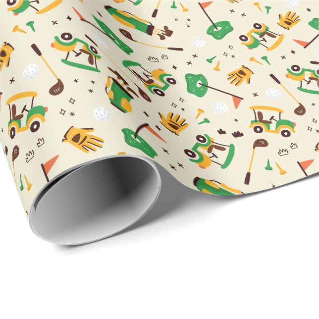 Golf Pattern Geschenkpapier (Rolleneckpunkt)