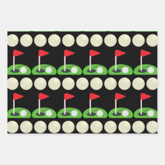 Golf Patternpapier Geschenkpapier Set
