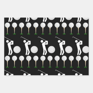 Golf Patternpapier Geschenkpapier Set