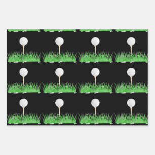 Golf Patternpapier Geschenkpapier Set
