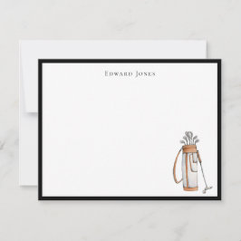 Golf personalisiert Note Card Dankeskarte