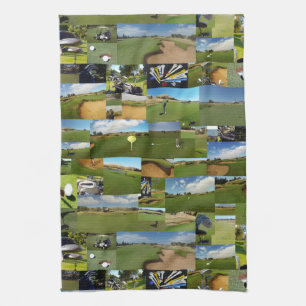 Golf Photo Collage, Serviette de thé