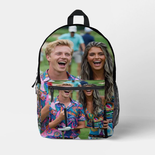 Golf Photo Customize Personalize Bedruckter Rucksack (Vorderseite)