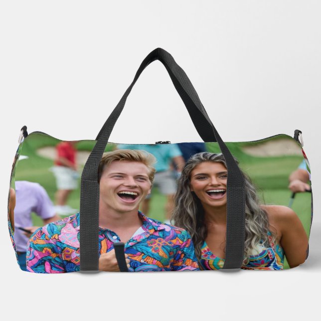 Golf Photo Customize Personalize Duffle Bag (Vorderseite)