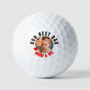 Golf Photo de meilleur papa Personnalisez les balles de
