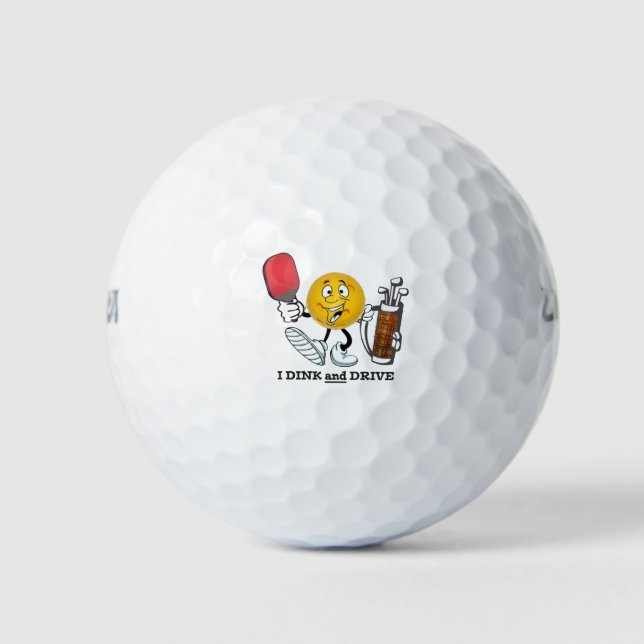Golf/Pickleball: Ich stecke und fahre Golfball (Vorderseite)