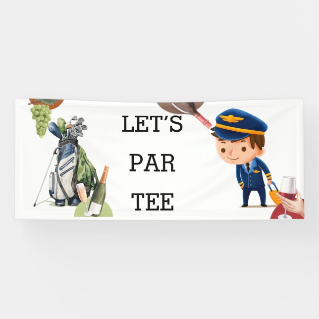 Golf Pilot Par T-Shirt Banner (Horizontal)