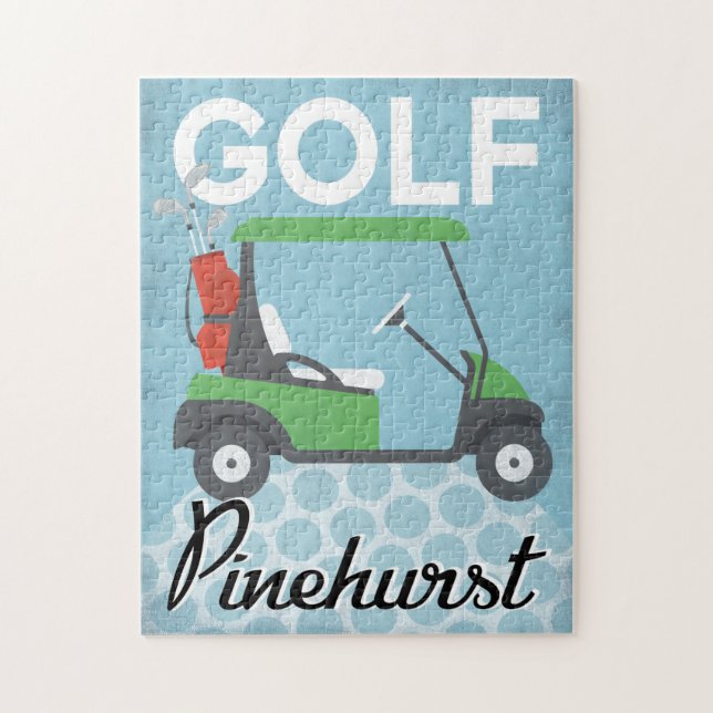 Golf Pinehurst - Retro Vintage Reise (Vertikal)