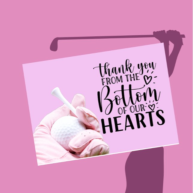 Golf Pink Fairways: Dankeschön Card für die Lady Dankeskarte (Von Creator hochgeladen)