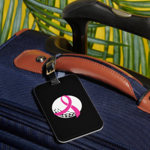 Golf Pink Ribbon Brustkrebs Bewusstsein Gepäckanhänger